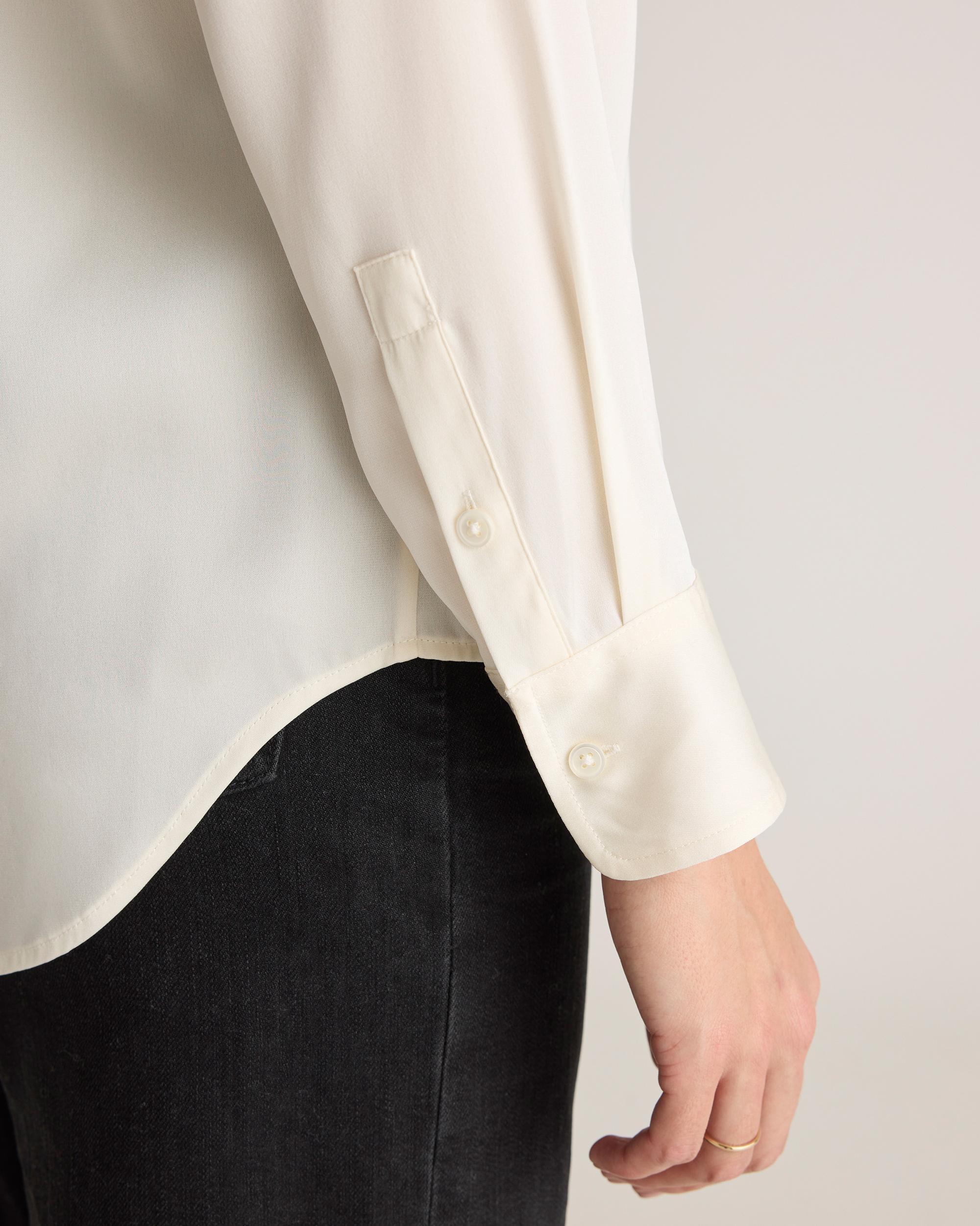 Quince | Women's 100% Washable Silk Stretch Blouse Size XL Product Image