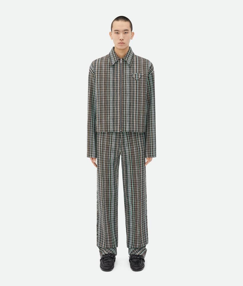 Men's Cotton Check Jacket in Black/brown/mint Product Image