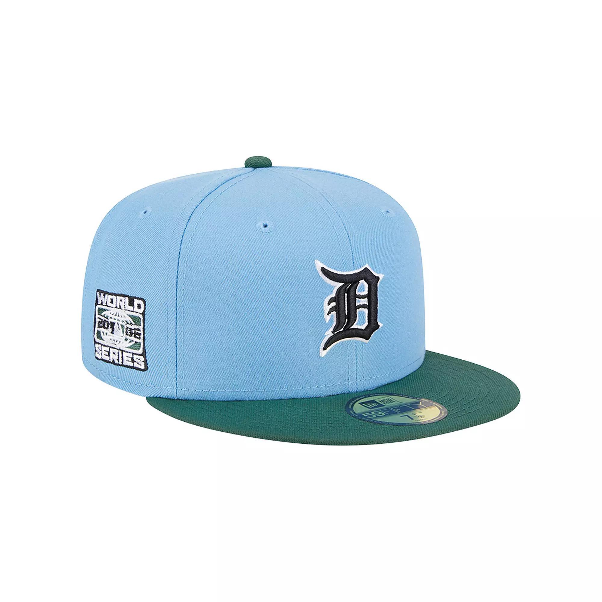 Men's New Era  Sky Blue/Cilantro Detroit Tigers 2006 World Series 59FIFTY Fitted Hat, Size: 7 1/2, Light Product Image