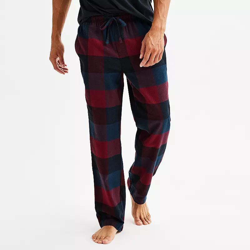 Mens Sonoma Goods For Life Flannel Drawstring Pajama Pants Product Image