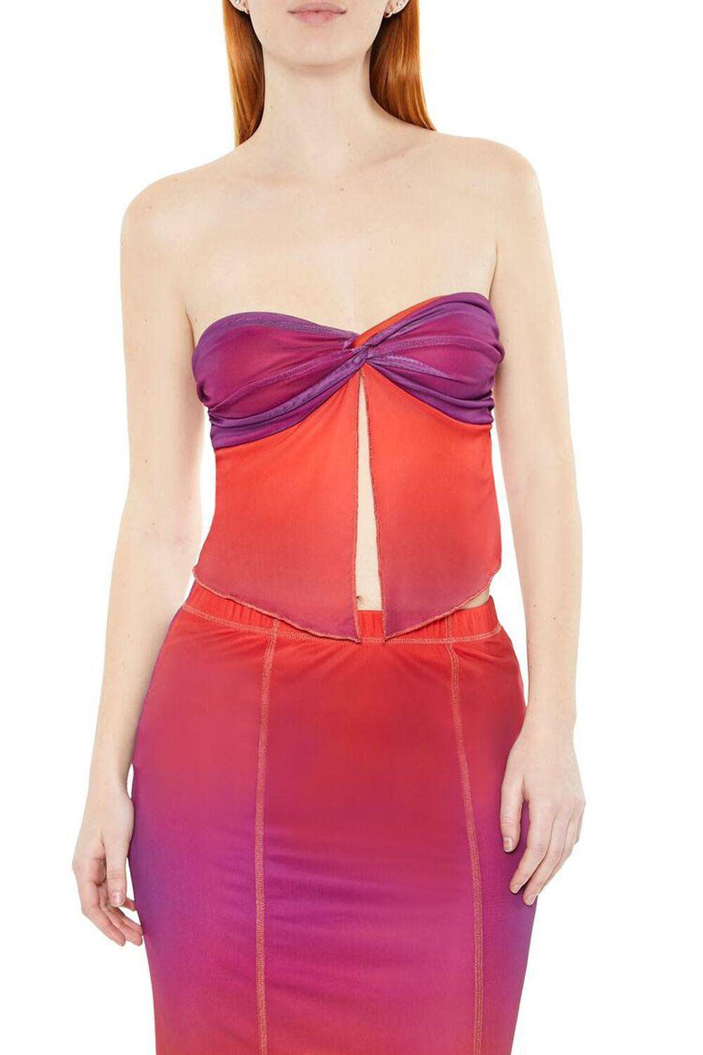 Mesh Tie-Dye Top & Maxi Skirt Set | Forever 21 Product Image