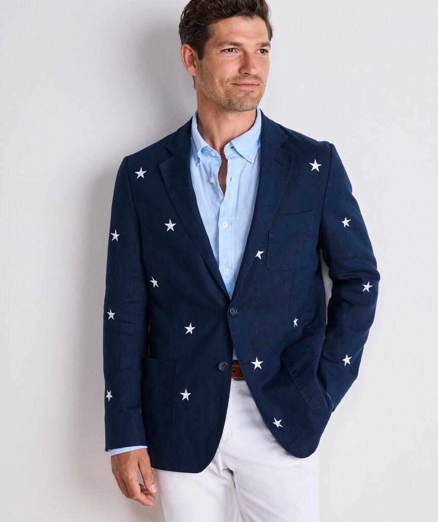 Stars & Stripes Linen Blazer Product Image