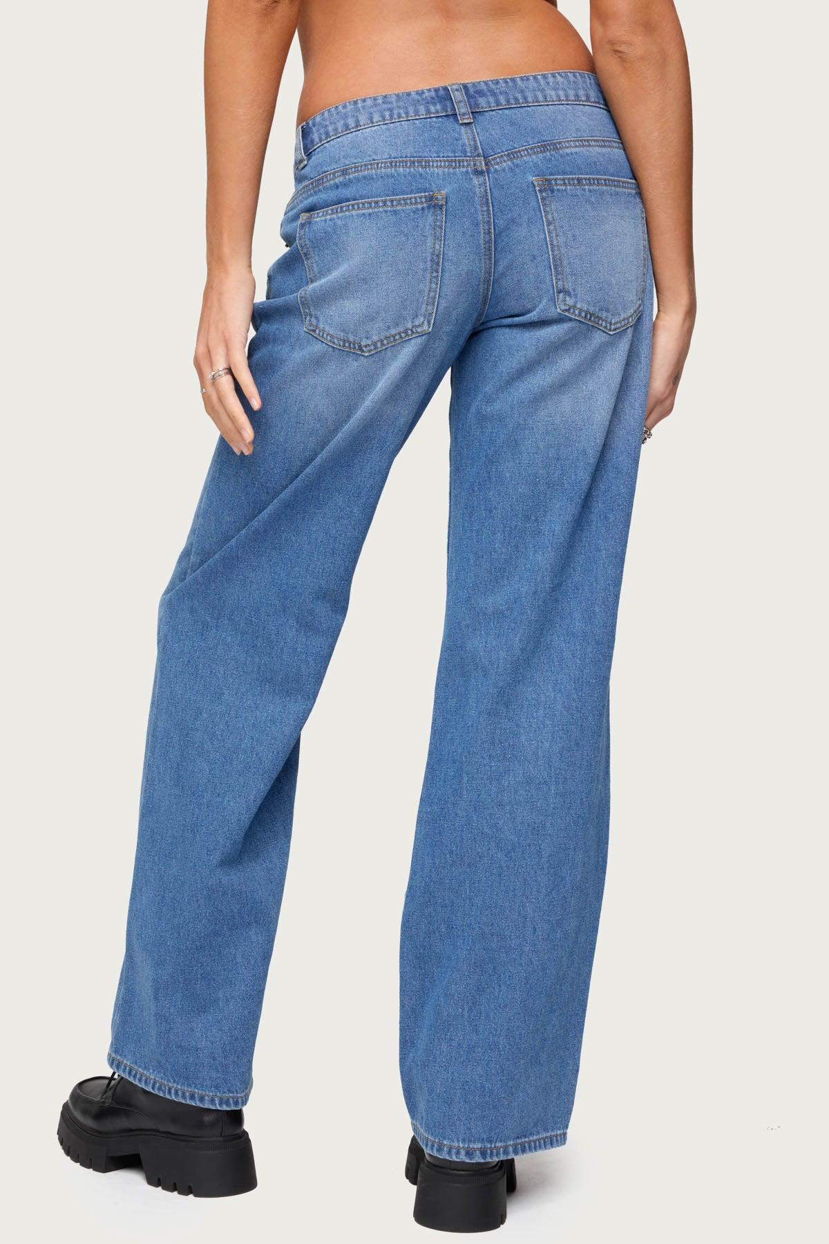Nikoletta Straight Leg Low Rise Jeans Product Image