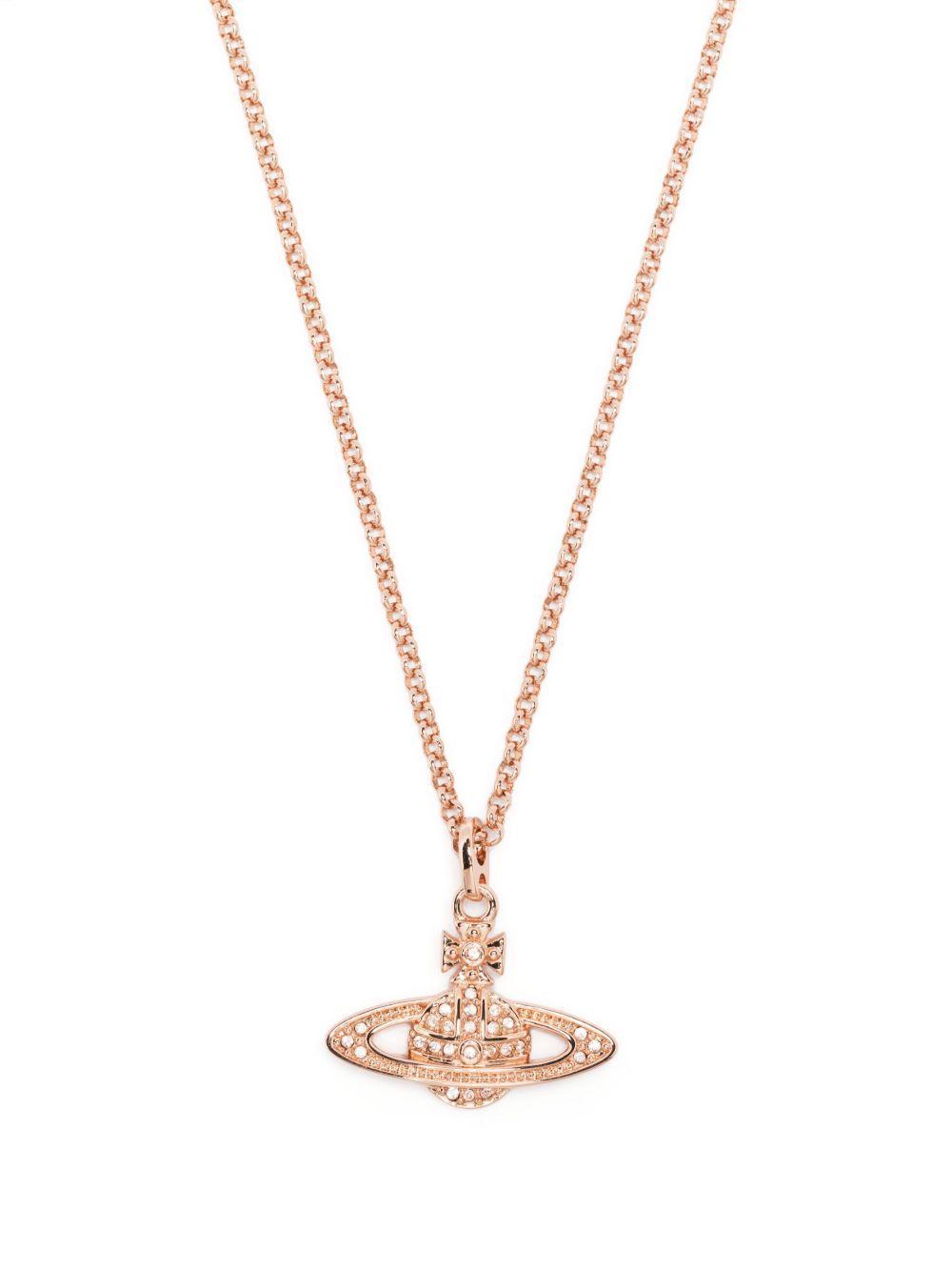 Orb-pendant crystal-embellished necklace Product Image