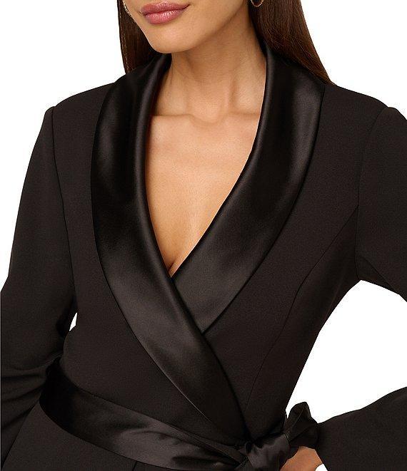 Adrianna Papell Crepe Romper With Lapel Product Image