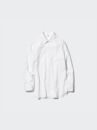Womens Cotton Shirt White XL UNIQLO US Product Image