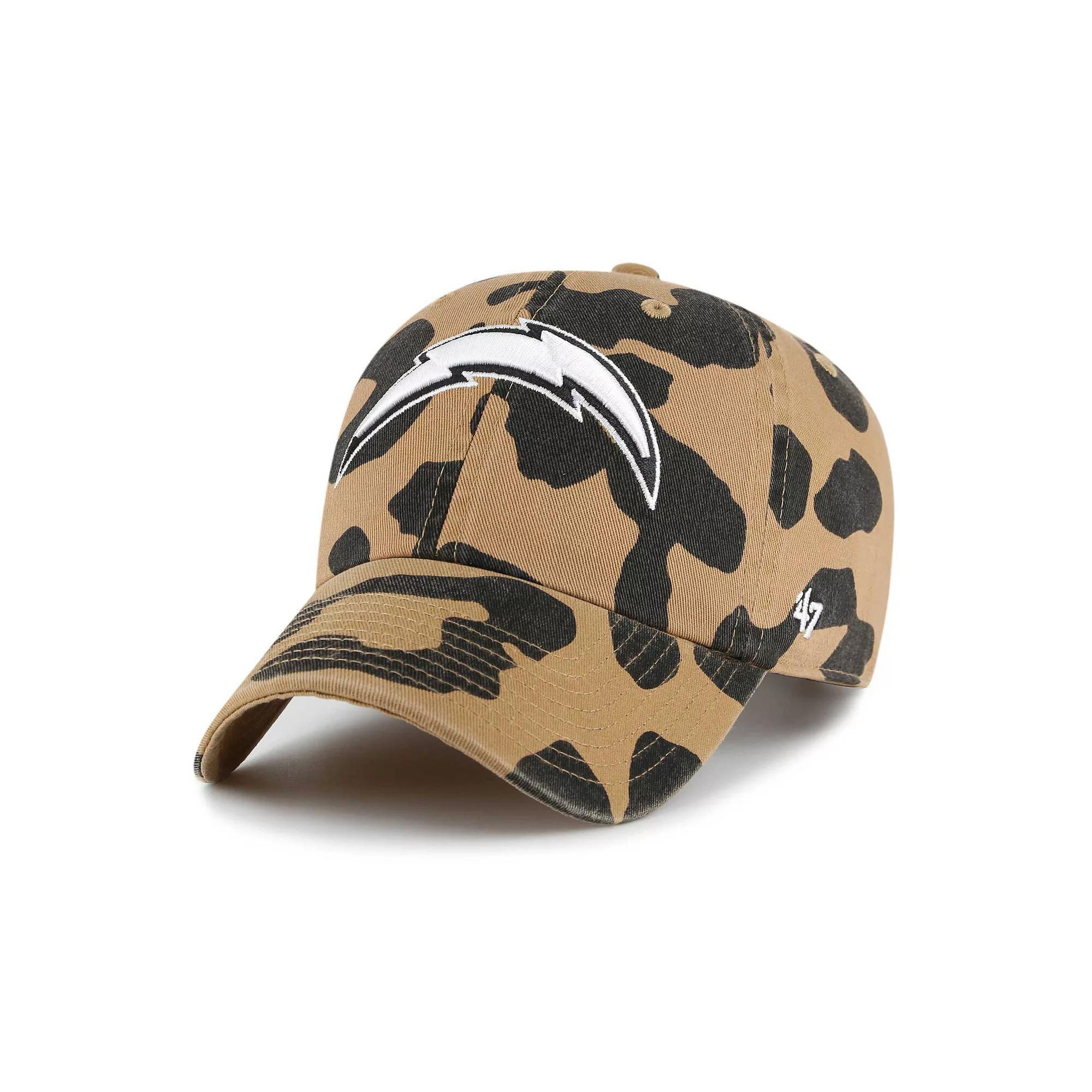 Women's '47  Tan Los Angeles Chargers Rosette Clean Up Adjustable Hat, Team Product Image