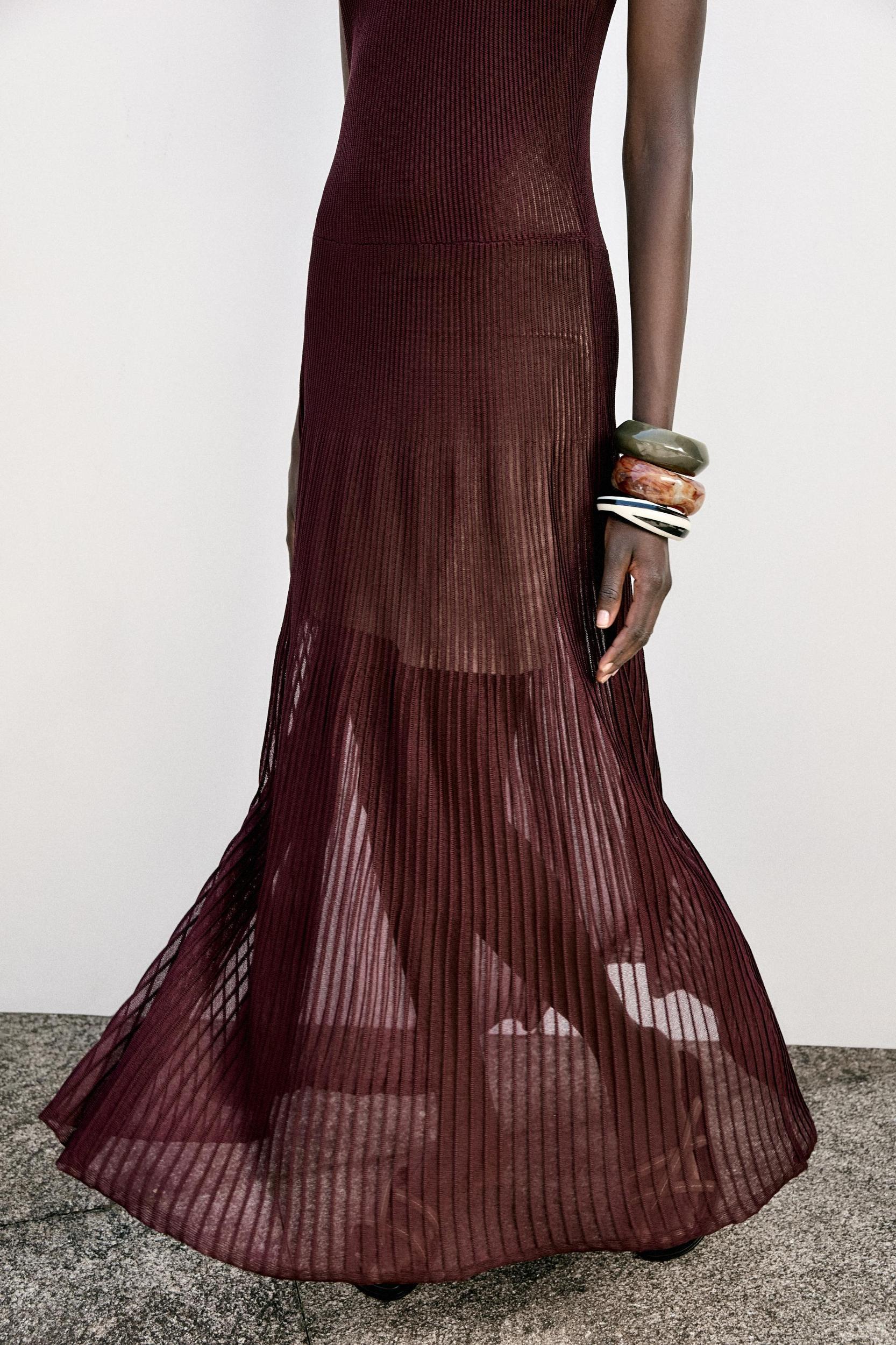 RIBBED KNIT MAXI DRESS Product Image
