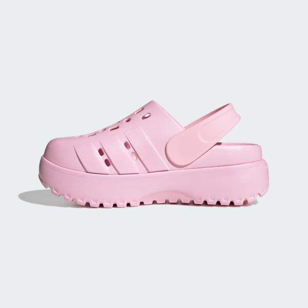 adidas Adilette Platform Clogs Clear Pink 8 Womens Product Image