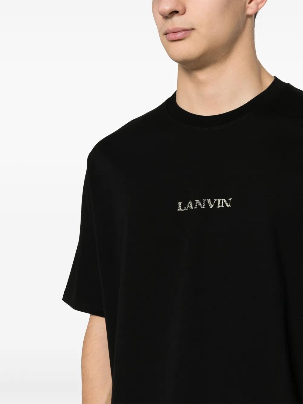 logo-embroidered cotton T-shirt Product Image