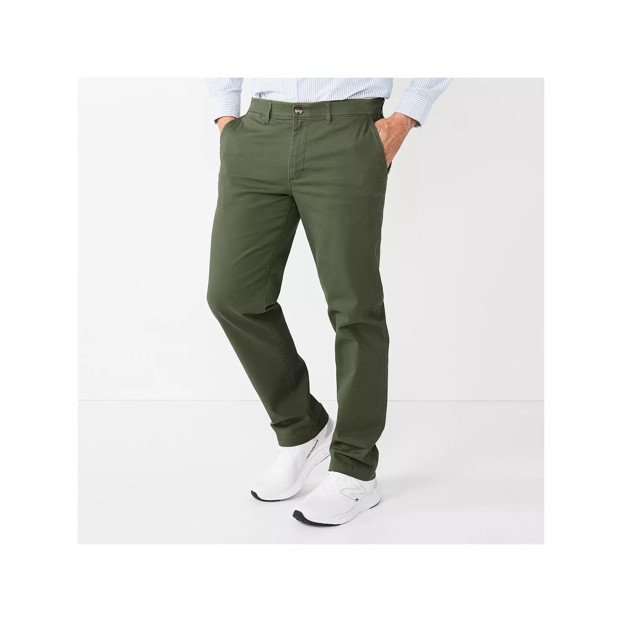 Men's Sonoma Goods For Life® Flexwear Straight-Fit Chinos, Size: 32X34, Dark Green Product Image