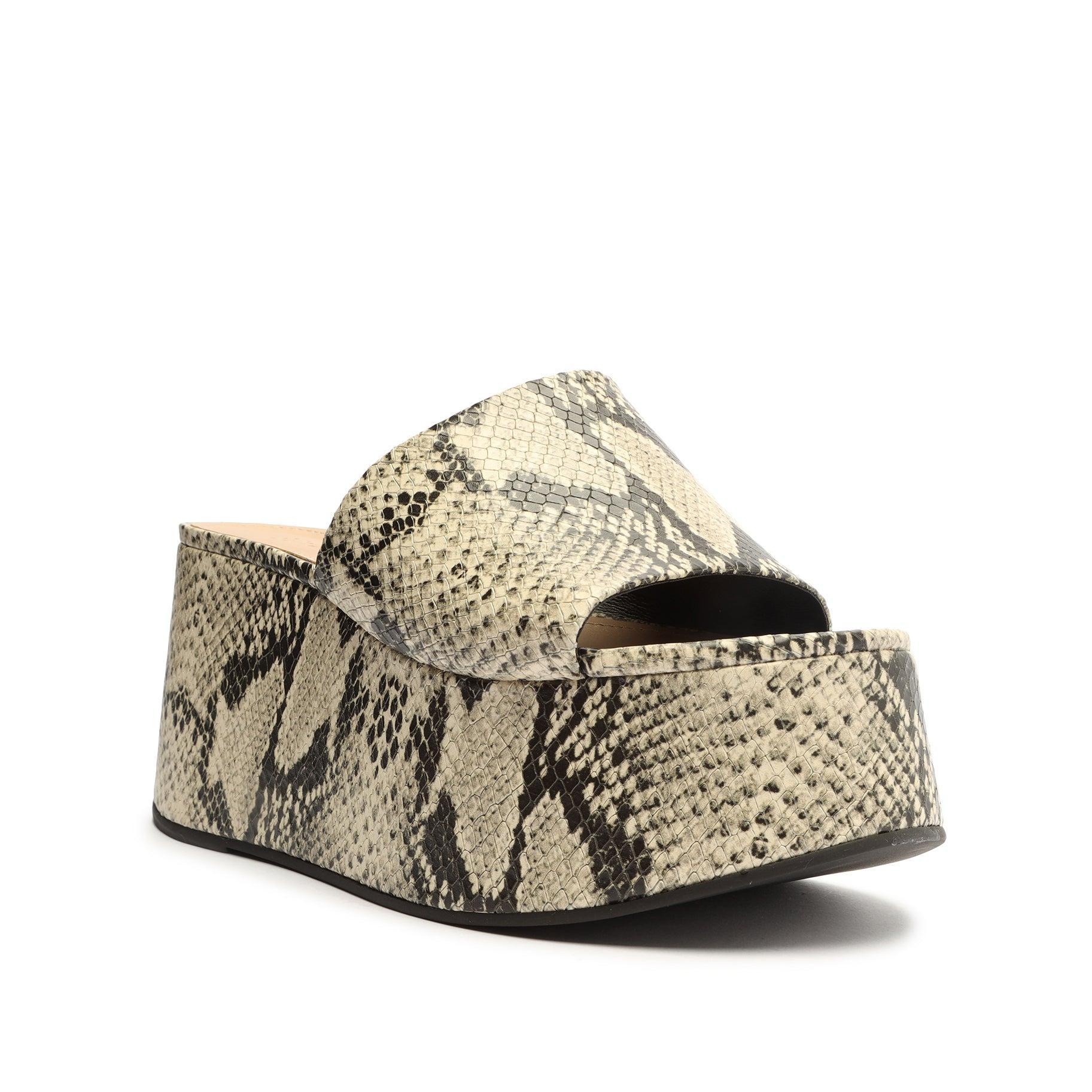 Marih Snake-Embossed Leather Sandal Female Product Image