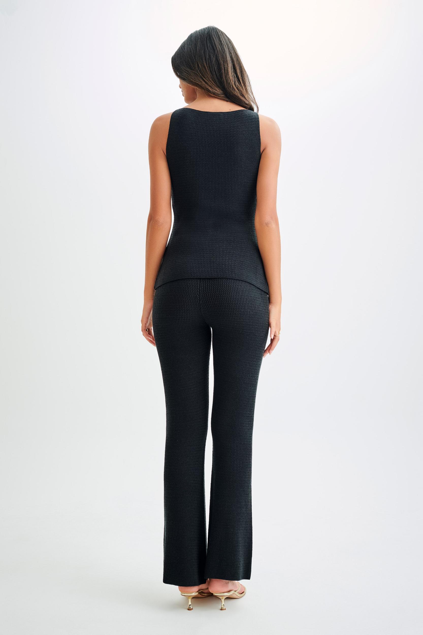 Ridley Straight Leg Knit Pant - Black Product Image
