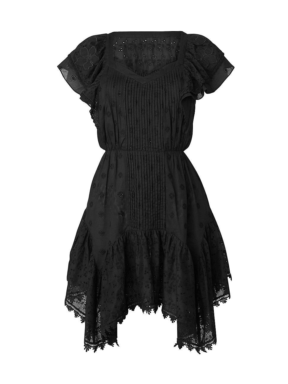 Womens Callie Eyelet Cotton Minidress Product Image