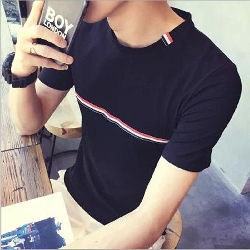 Short-Sleeve Striped T-Shirt Product Image
