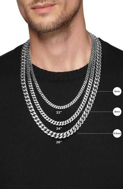 David Yurman Mens Curb Chain Necklace in Sterling Silver, 8mm Product Image