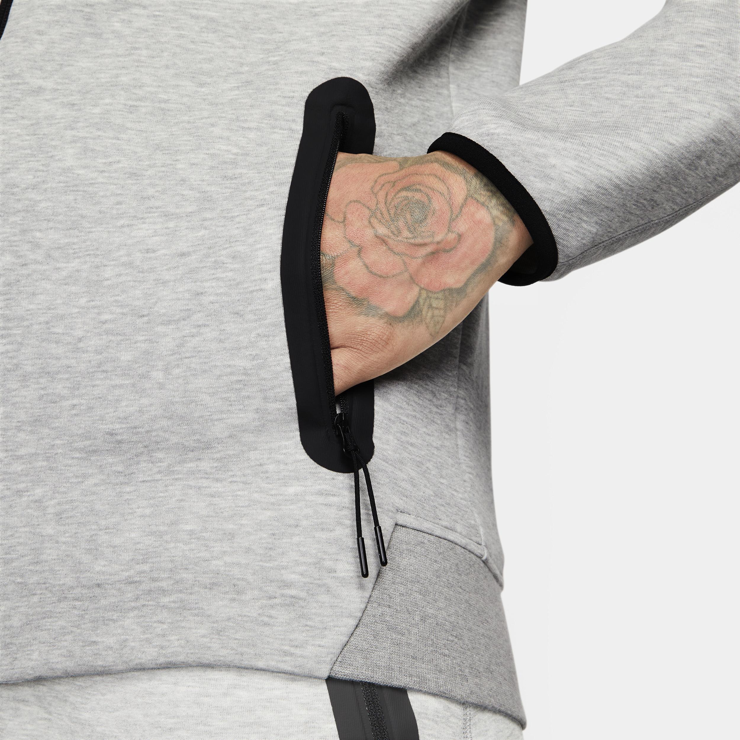 Nike Tech Fleece full zip hoodie in gray Product Image