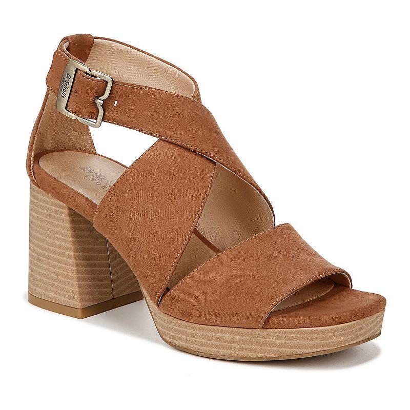 Dr. Scholl's Maya Block Heel Sandal Microfiber) Women's Sandals Product Image