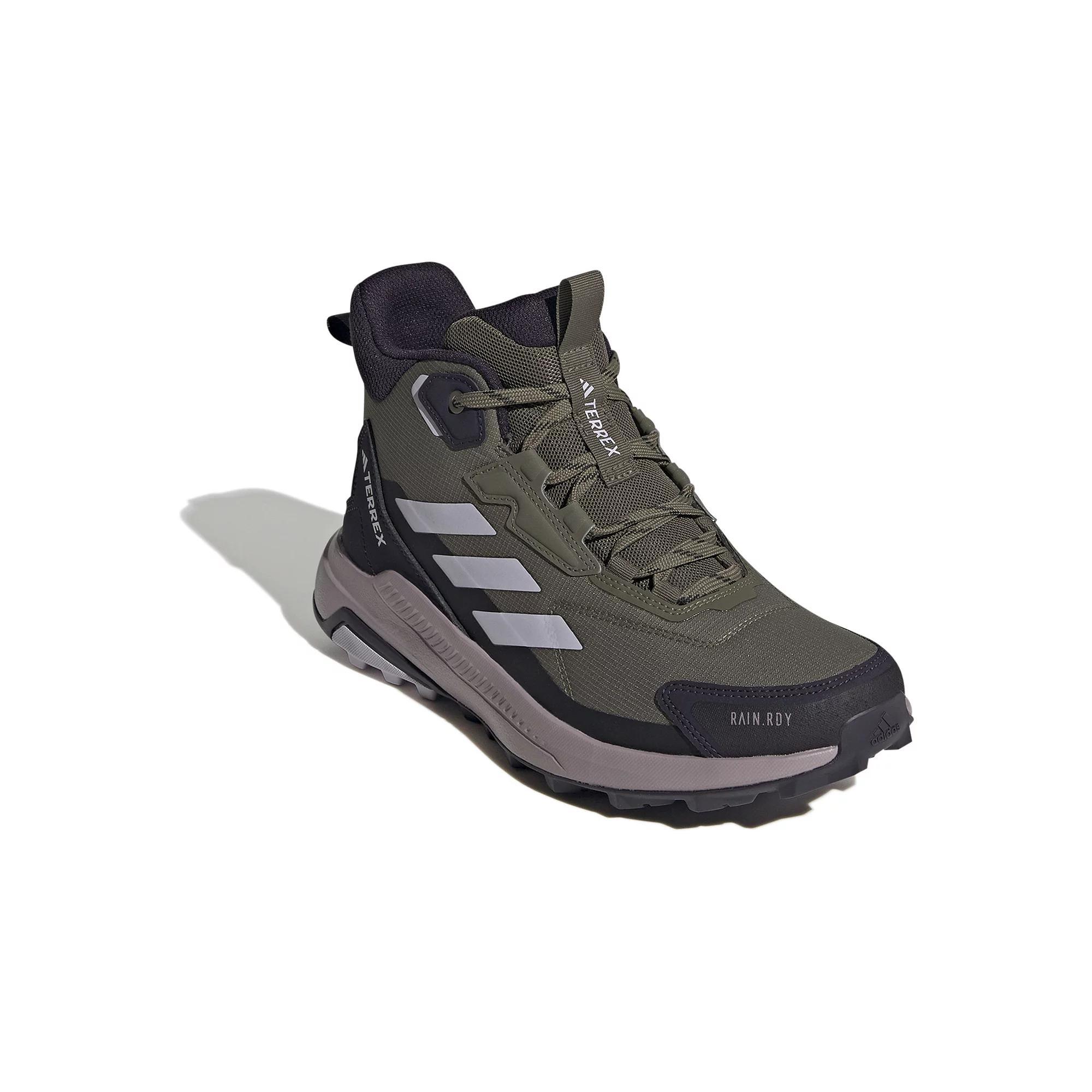 adidas Terrex Anylander Mid Rain.Rdy Women's Hiking Shoes, Size: 6.5, Green Product Image