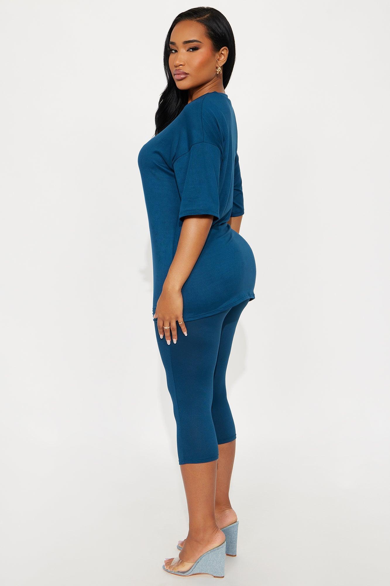 Weekend Vibes Capri Set - Teal Product Image