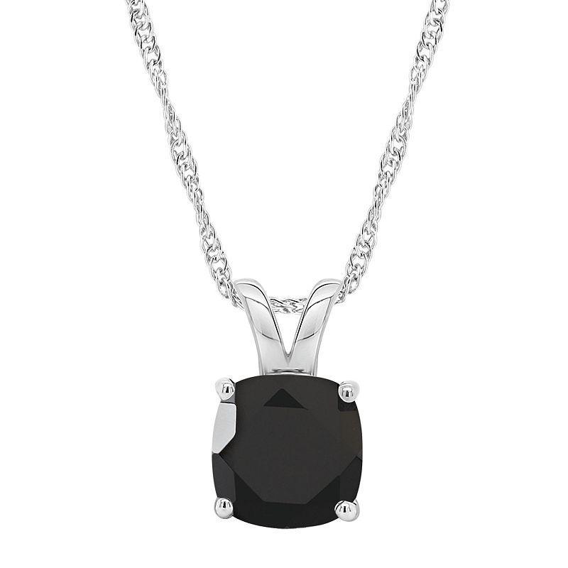 Alyson Layne 14k Gold Cushion Black Onyx Pendant Necklace, Women's, Size: 18" Product Image