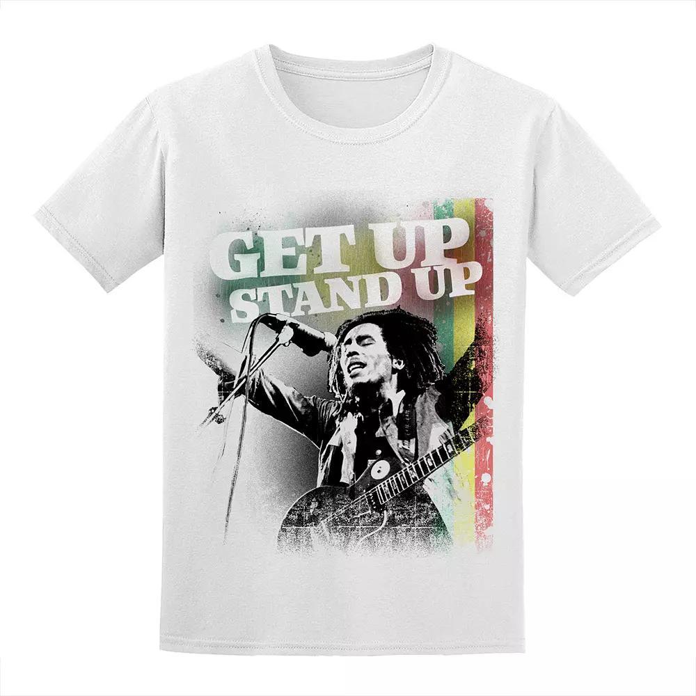 Men's Bob Marley Tee, Size: Medium, White Product Image