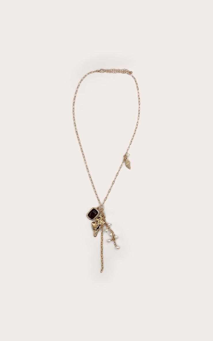 Gold Mutli-Charmed Chain Necklace Product Image