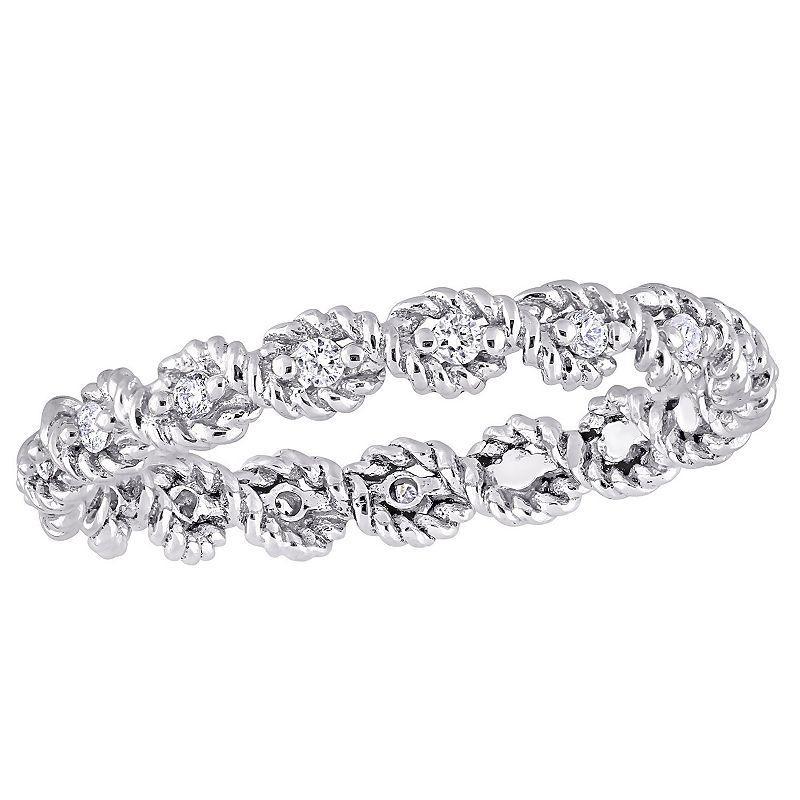 Stella Grace 10k Gold 1/6 Carat T.W. Diamond Infinity Eternity Ring, Women's, Size: 8, White Product Image