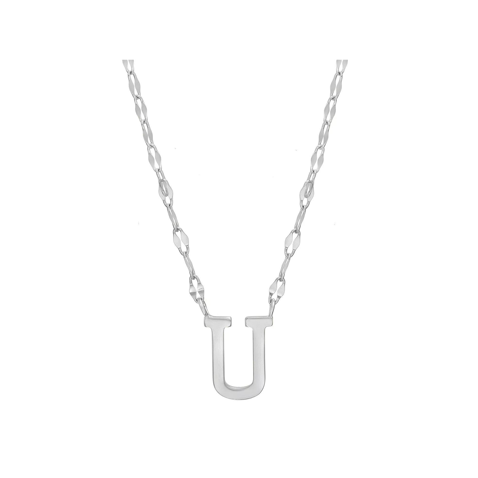 Paige Harper Initial Necklace, Womens U Sterling Product Image
