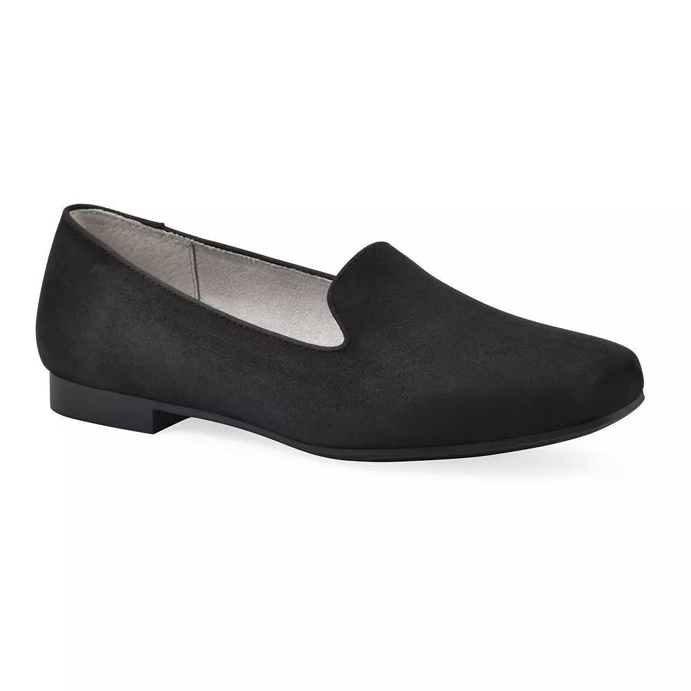 Cliffs by White Mountain Bessey Women's Loafers, Size: 9.5 Wide, Black Suedette Product Image
