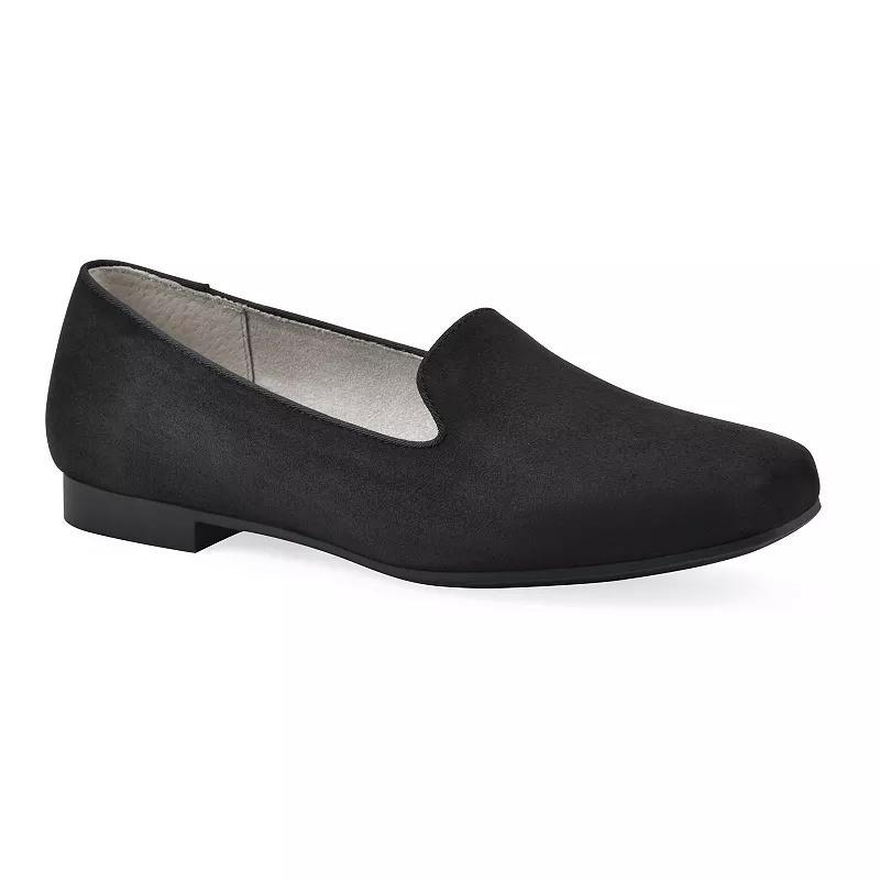 Cliffs by White Mountain Bessey Women's Loafers, Size: 9.5 Wide, Black Suedette Product Image