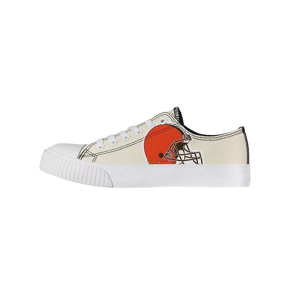 Women's FOCO Cream Cleveland Browns Low Top Canvas Shoes, Size: 6, Beige Product Image