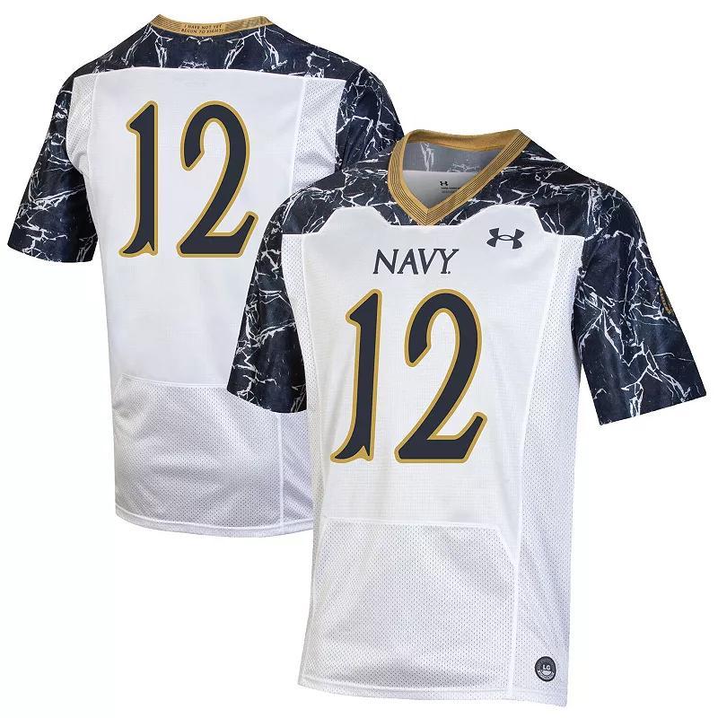Women's Under Armour #12 White/Navy Navy Midshipmen 175 Years Special Game Replica Jersey, Size: Small Product Image