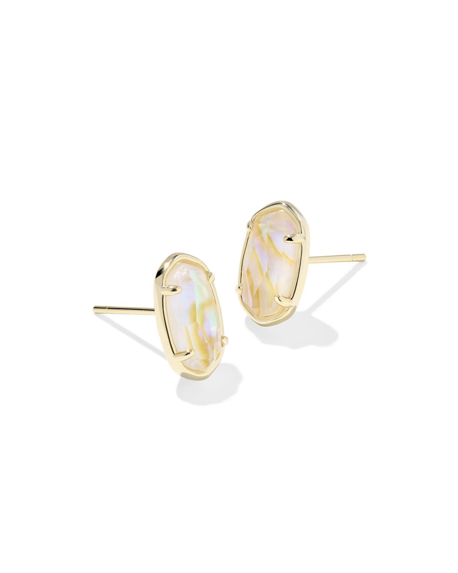 Grayson Gold Stone Stud Earrings Product Image