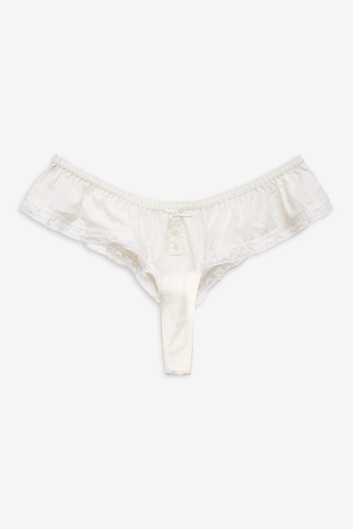 Venetia Thong Panty — White Product Image