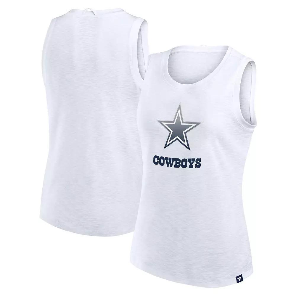 Women's Fanatics  White Dallas Cowboys Slub Tank Top, Size: 3XL Product Image