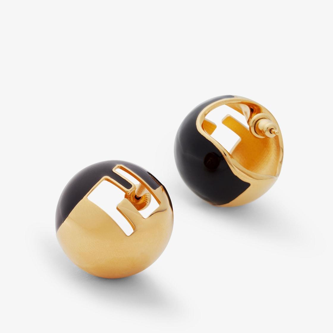 Fendi Sphera EarringsGold and black colored earrings Product Image