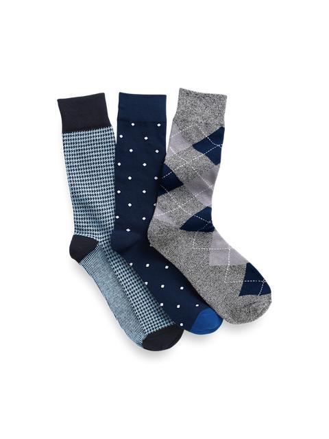 3 Pack Cotton Blend Sock - Navy Multi Product Image