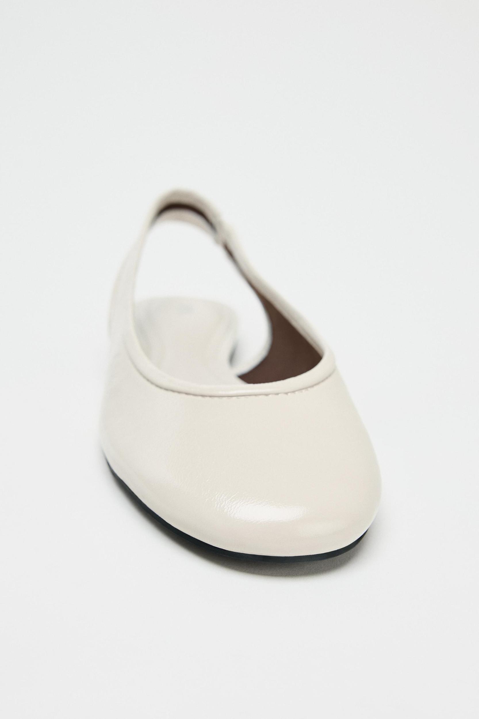 LEATHER SLINGBACK BALLET FLATS Product Image