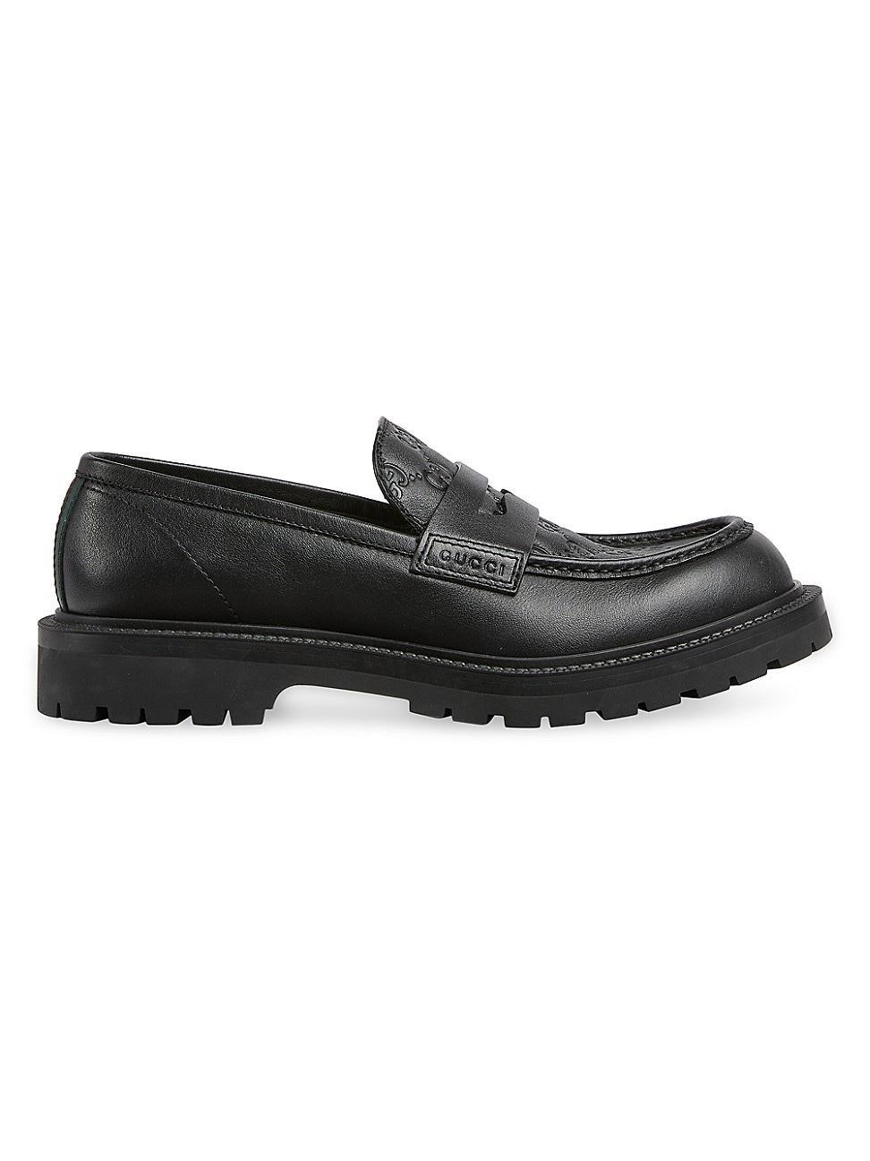 Mens Miart Logo-Embossed Leather Loafers Product Image
