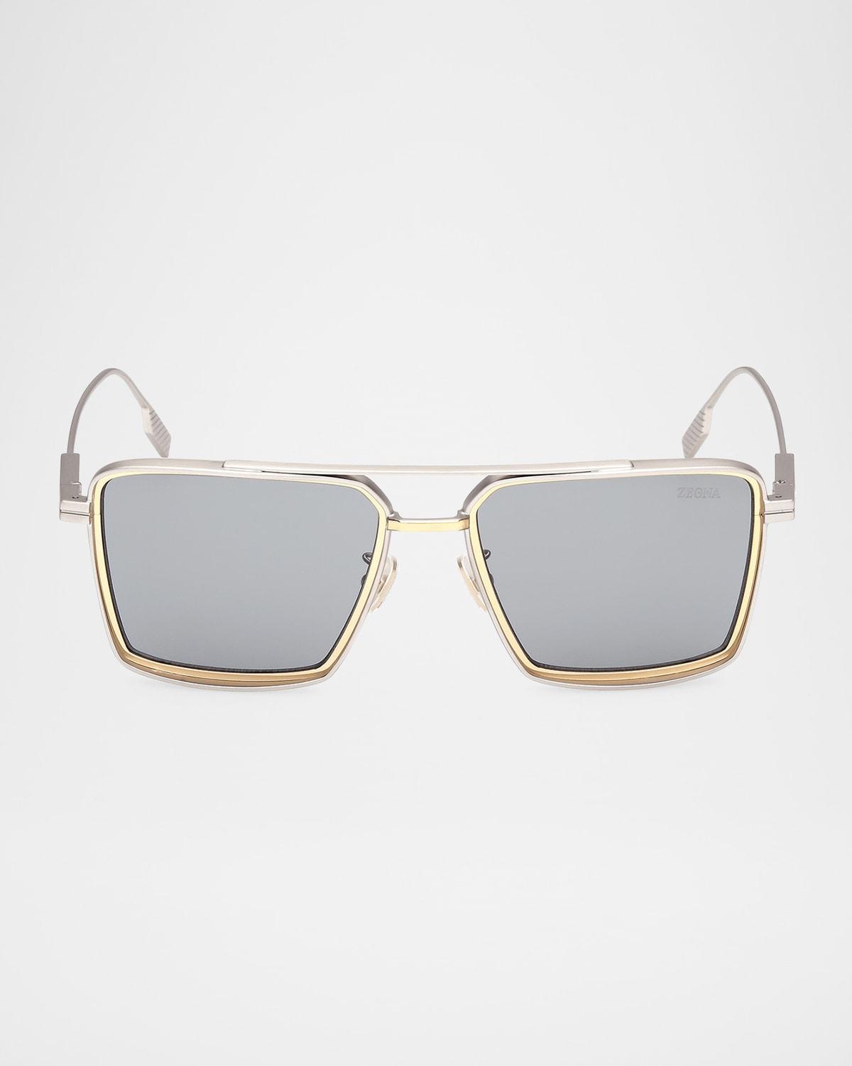Mens Metal Aviator Sunglasses Product Image