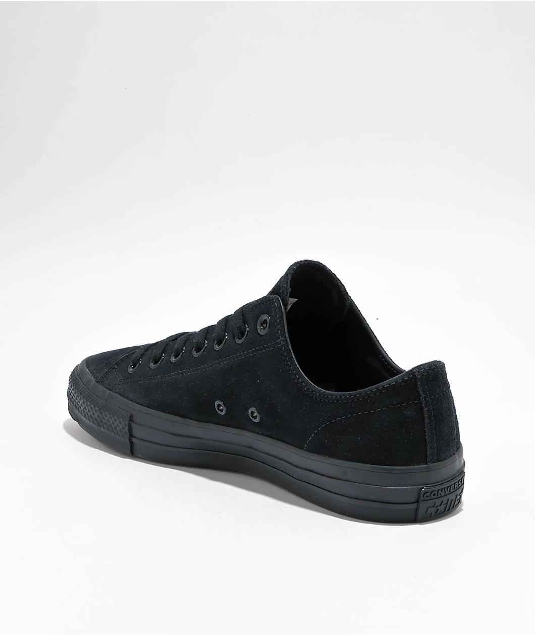 Converse Chuck Taylor All Star Pro Ox Suede Black Shoes Product Image