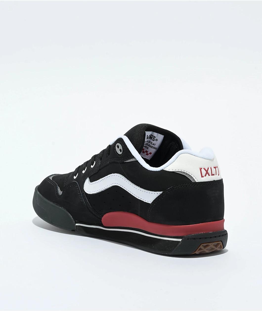 Vans Rowley XLT Black, White, & Red Skate Shoes Product Image