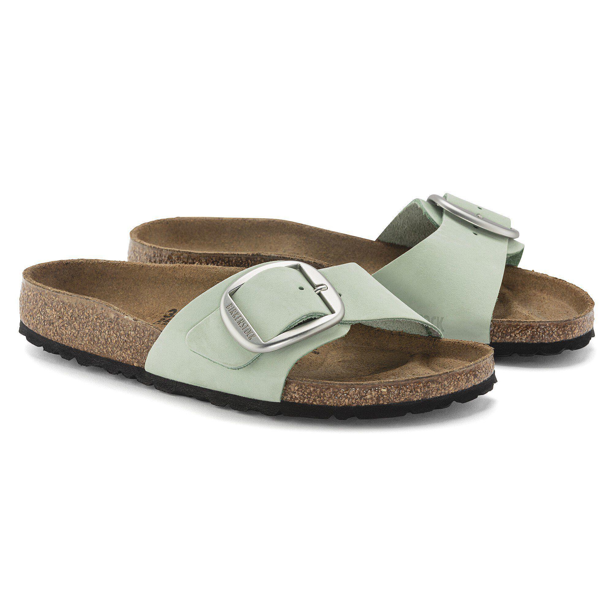 Madrid Big Buckle Nubuck Leather Ecru Product Image