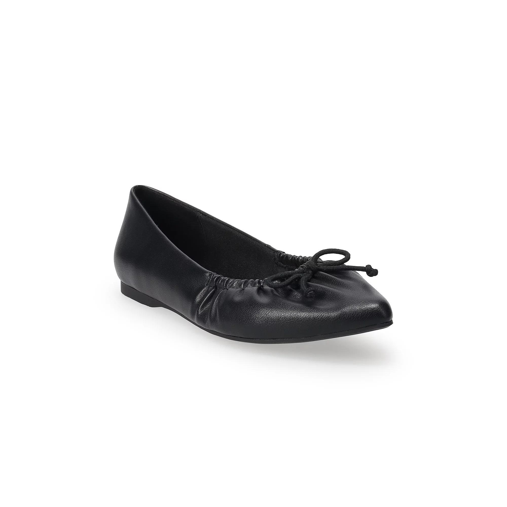 LC Lauren Conrad Norita Womens Gathered Topline Ballet Flats Product Image