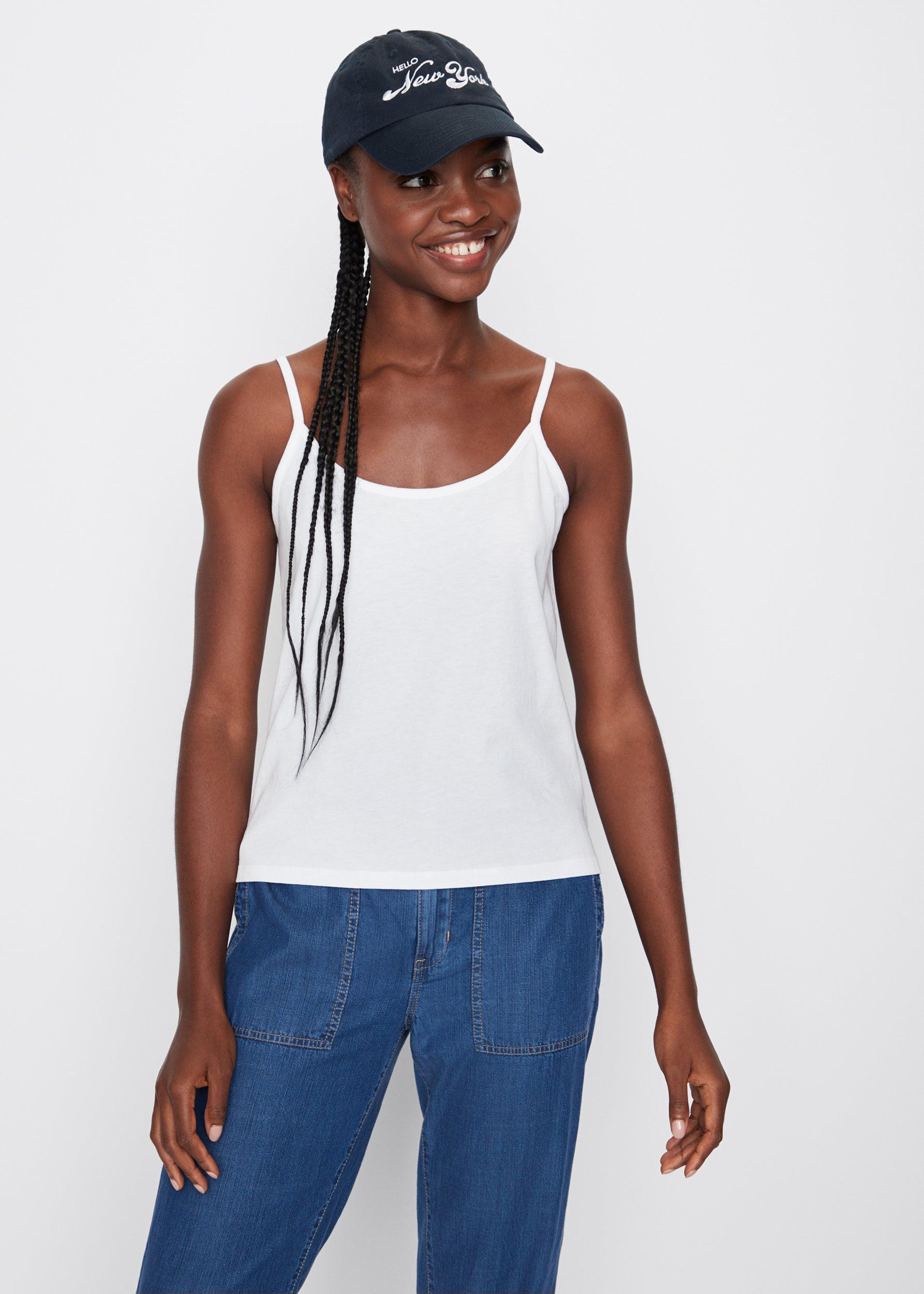 The Spaghetti Tank - White Female Product Image