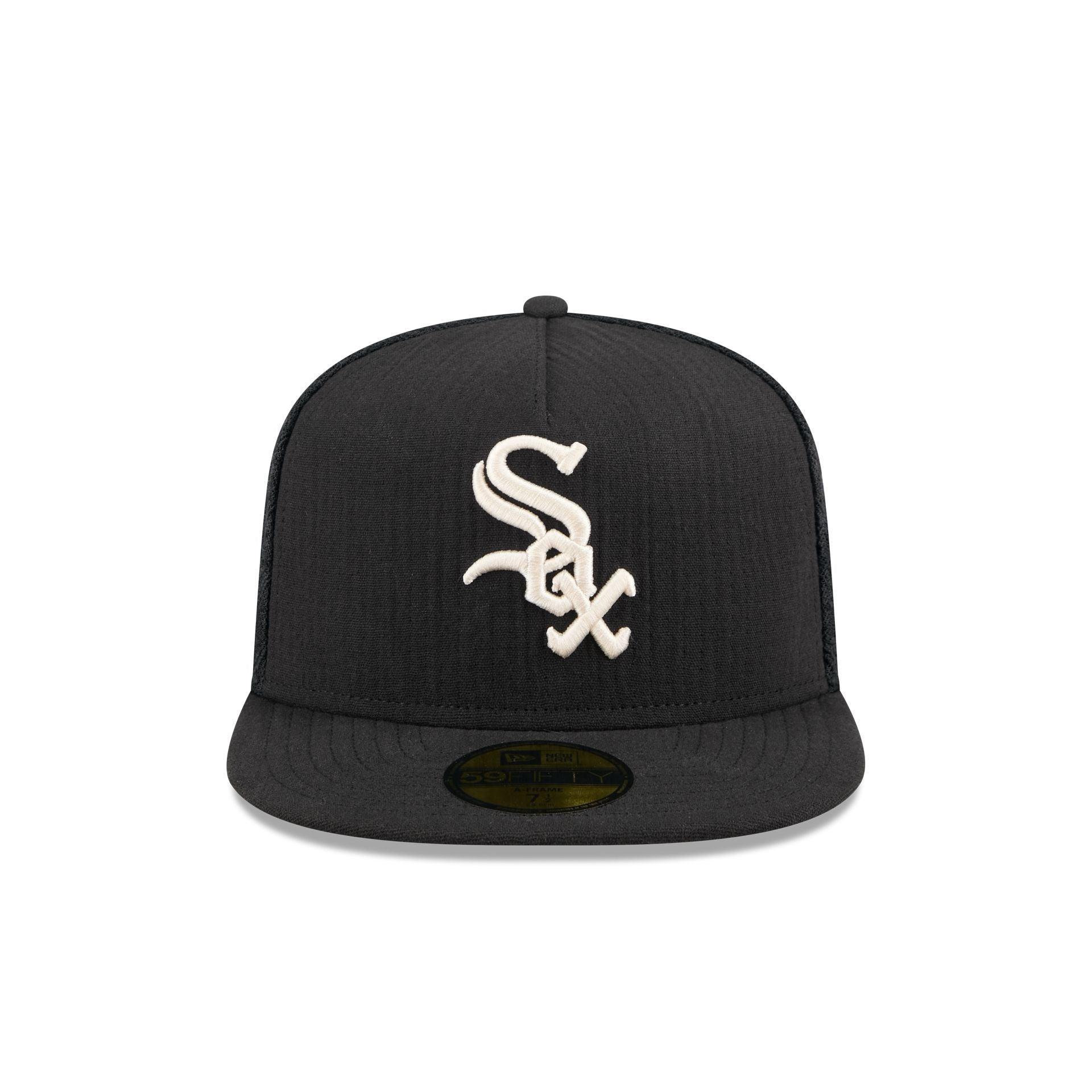 Chicago White Sox Black Mesh 59FIFTY A-Frame Fitted Hat Male Product Image