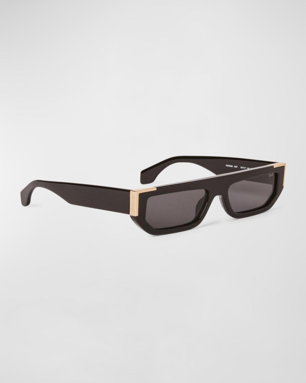 Mens Golden Acetate Rectangle Sunglasses Product Image