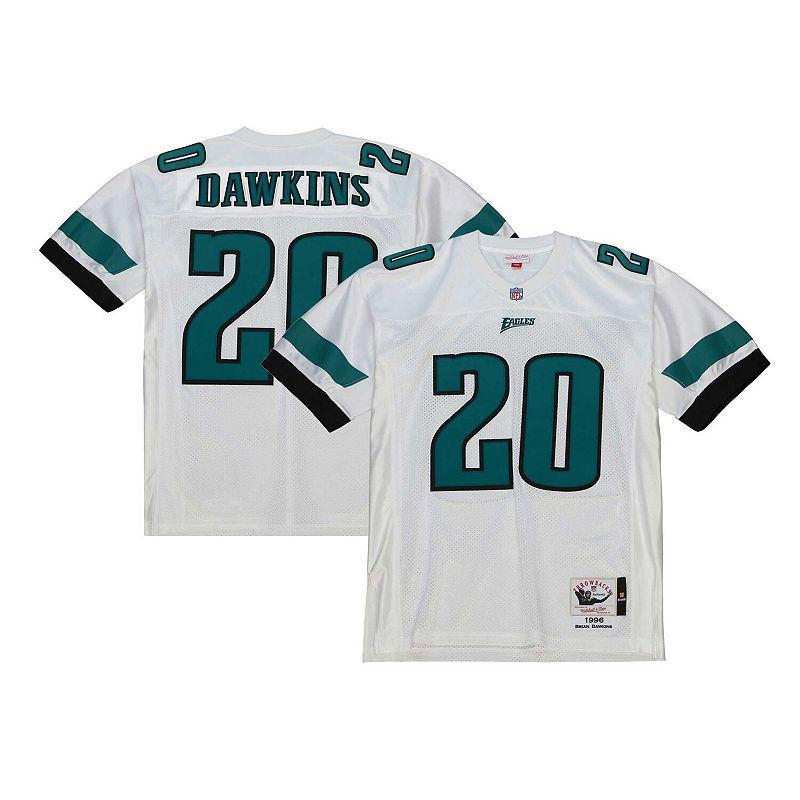 Men's Mitchell & Ness Brian Dawkins White Philadelphia Eagles 1996 Authentic Jersey, Size: 48 Product Image