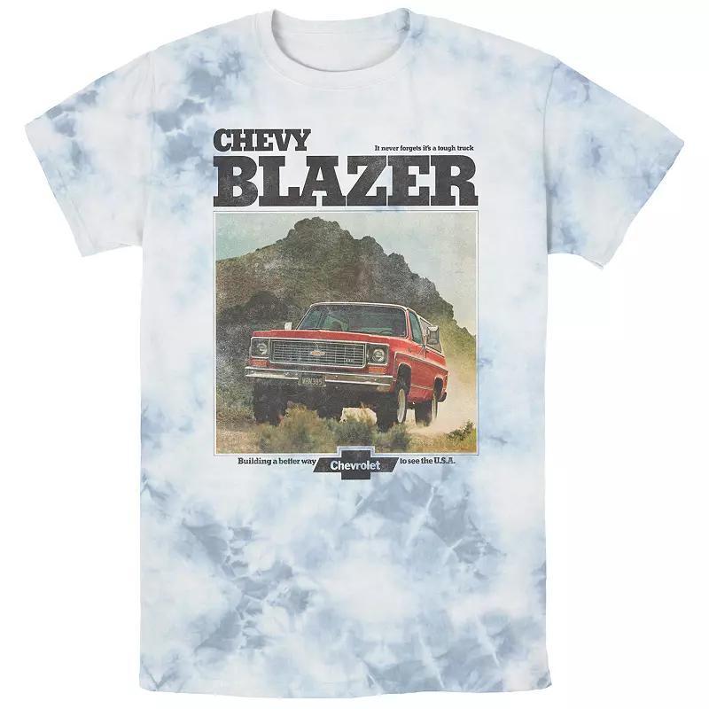 Men's Chevy Blazer Bombard Wash Graphic Tee, Size: Medium, White Blue Product Image